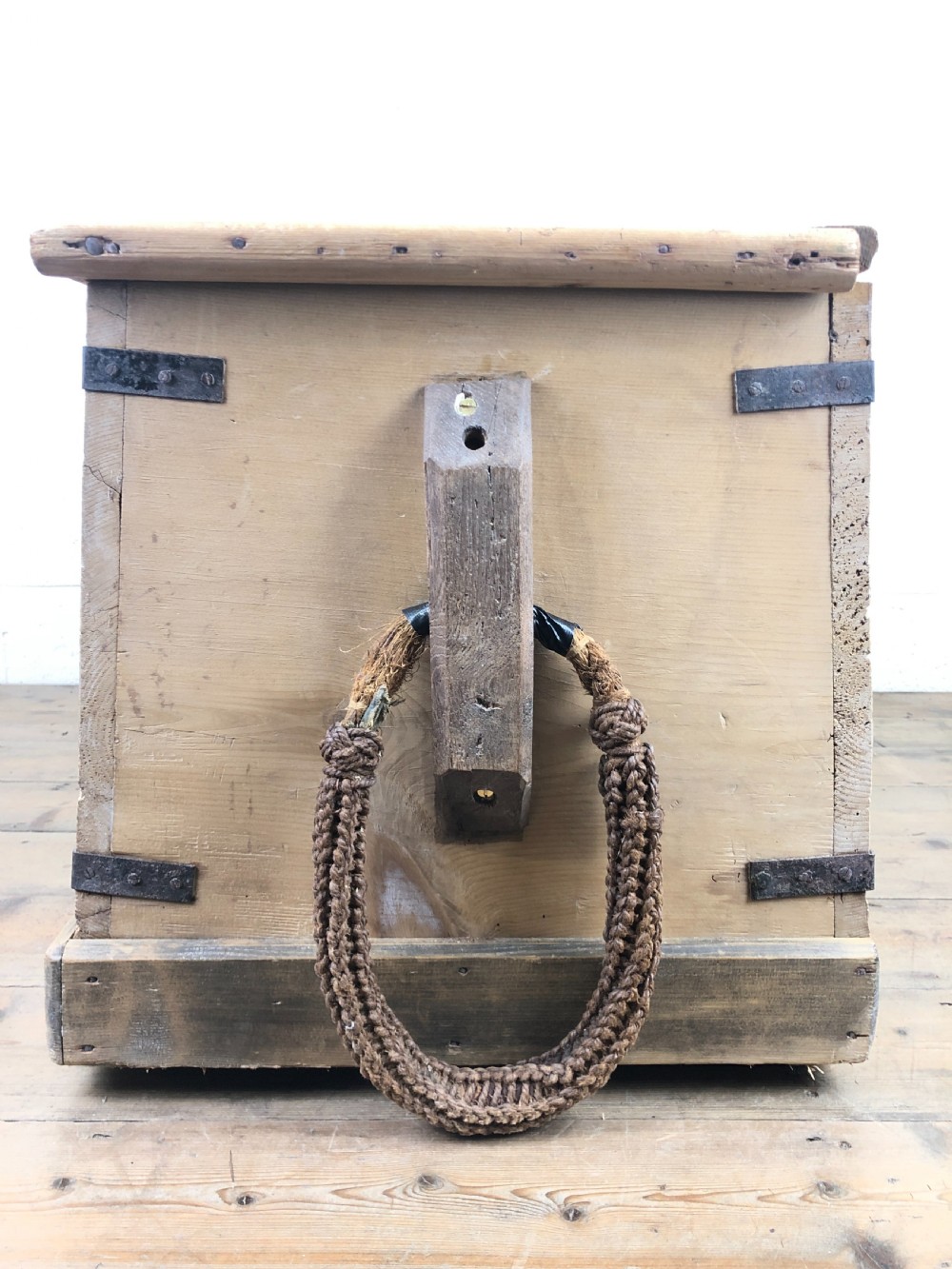19th Century Antique Pine Sea Trunk or Sea Chest View XIII