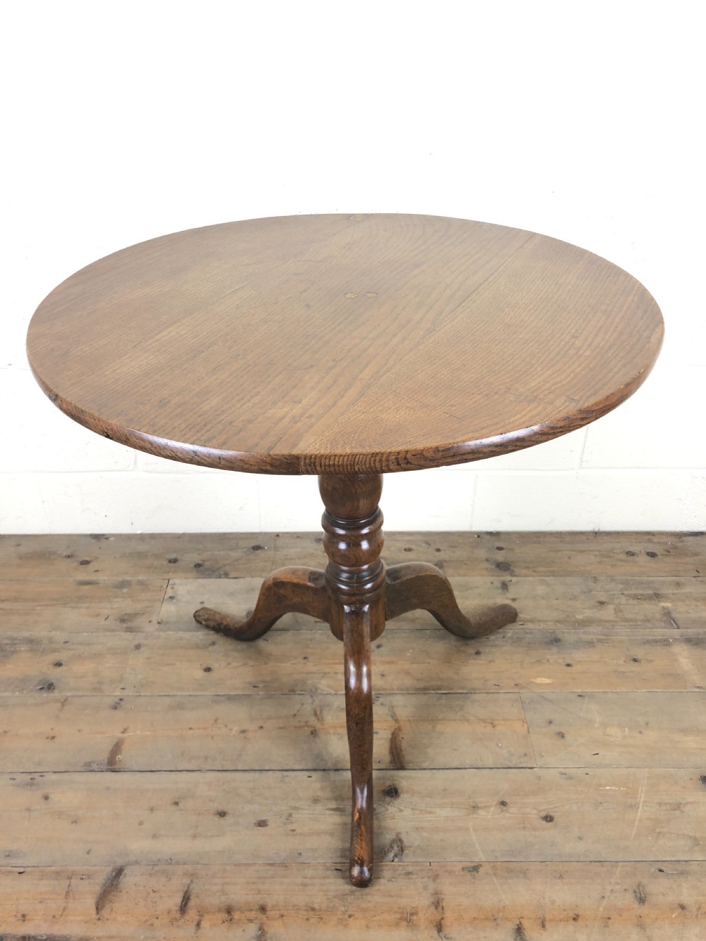 19th Century Oak Circular Tilt Top Tripod Table View II