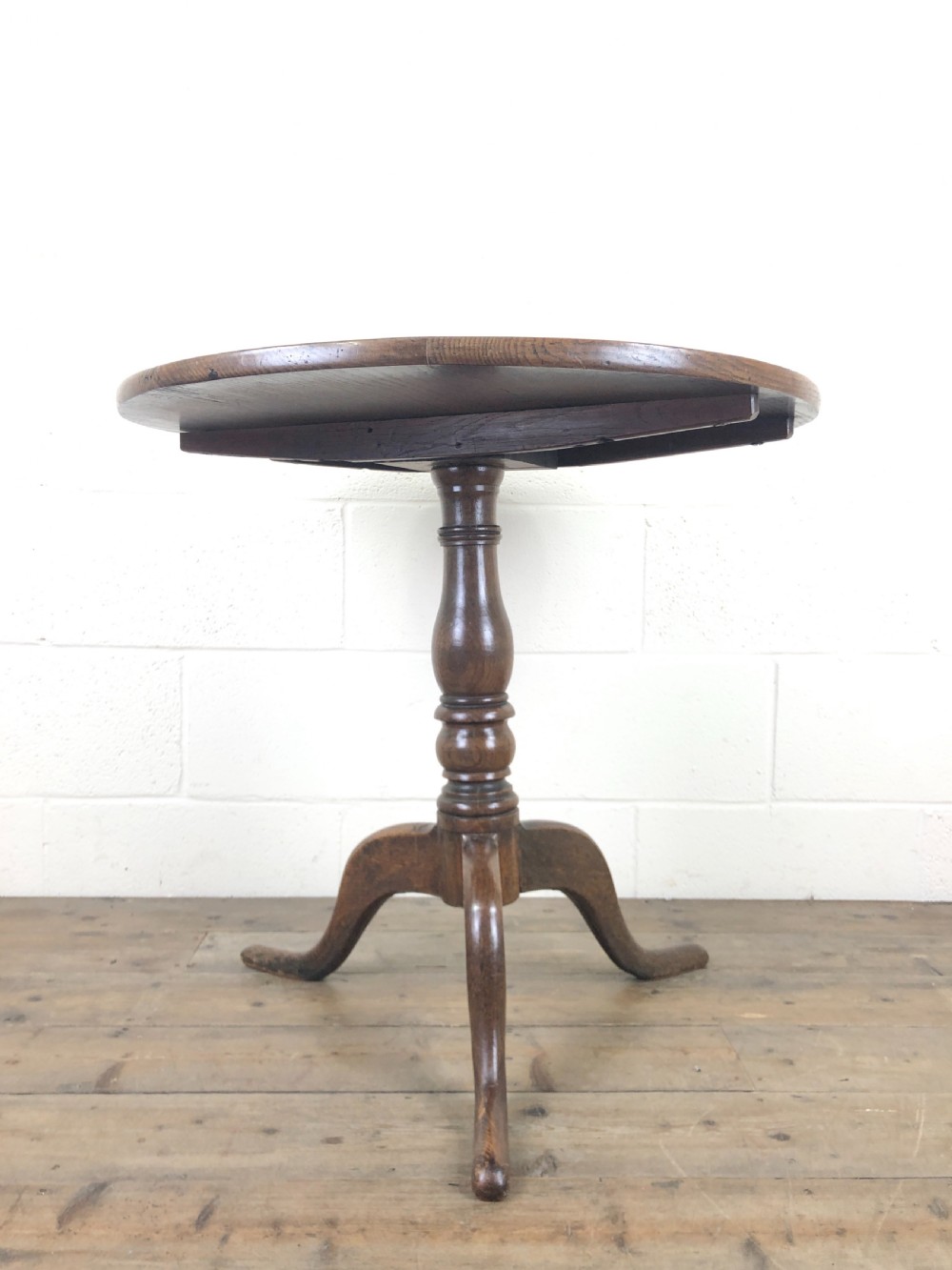 19th Century Oak Circular Tilt Top Tripod Table View III