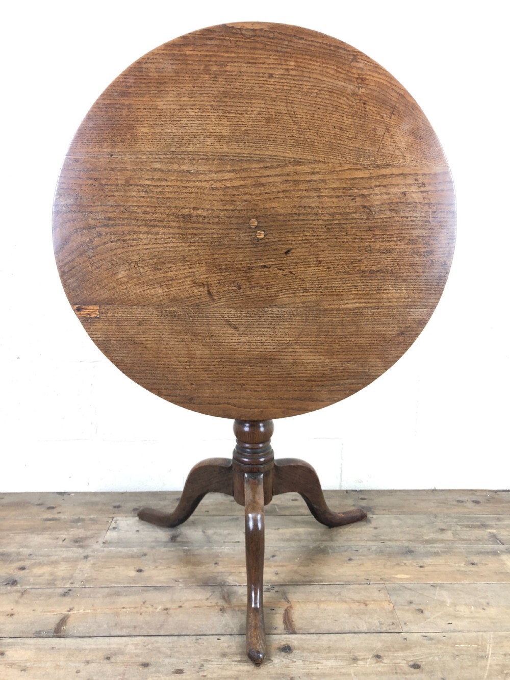 19th Century Oak Circular Tilt Top Tripod Table View IX