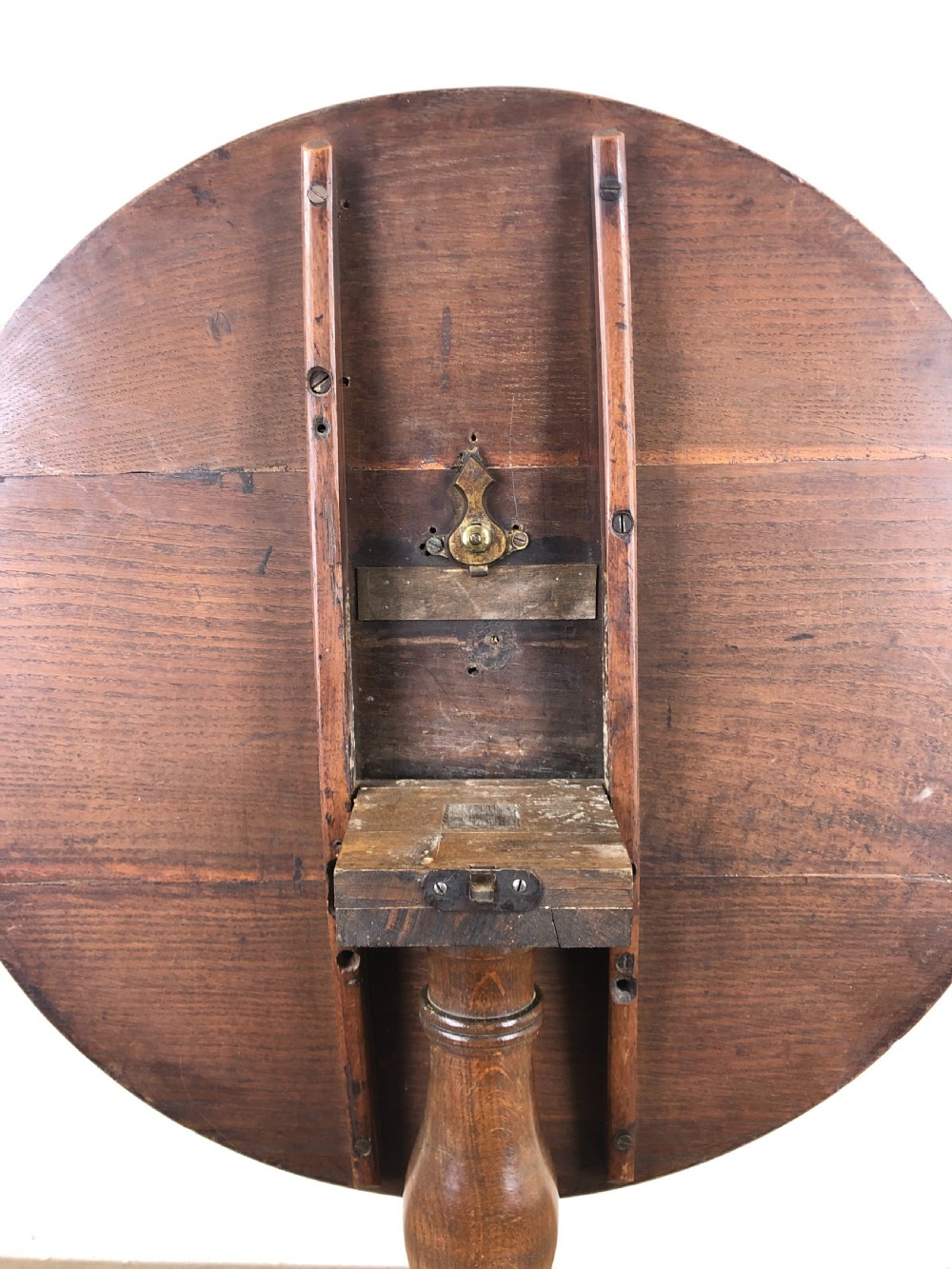 19th Century Oak Circular Tilt Top Tripod Table View XI