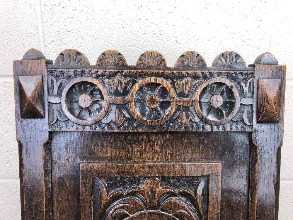 19th Century Carved Oak Hall Chair  View VI