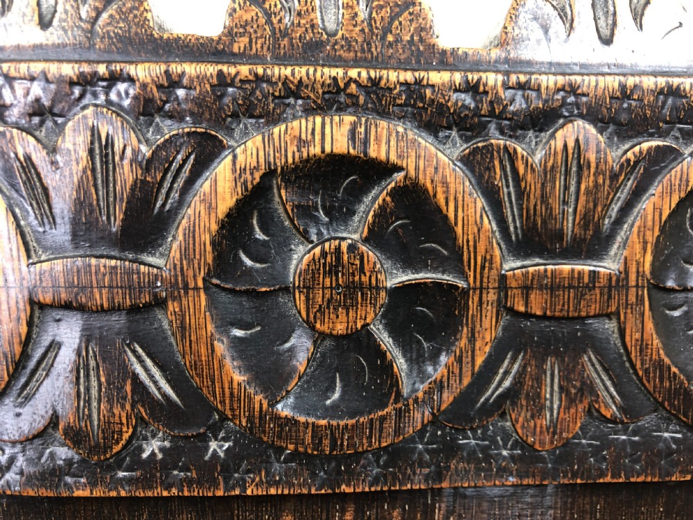 19th Century Carved Oak Hall Chair  View VII