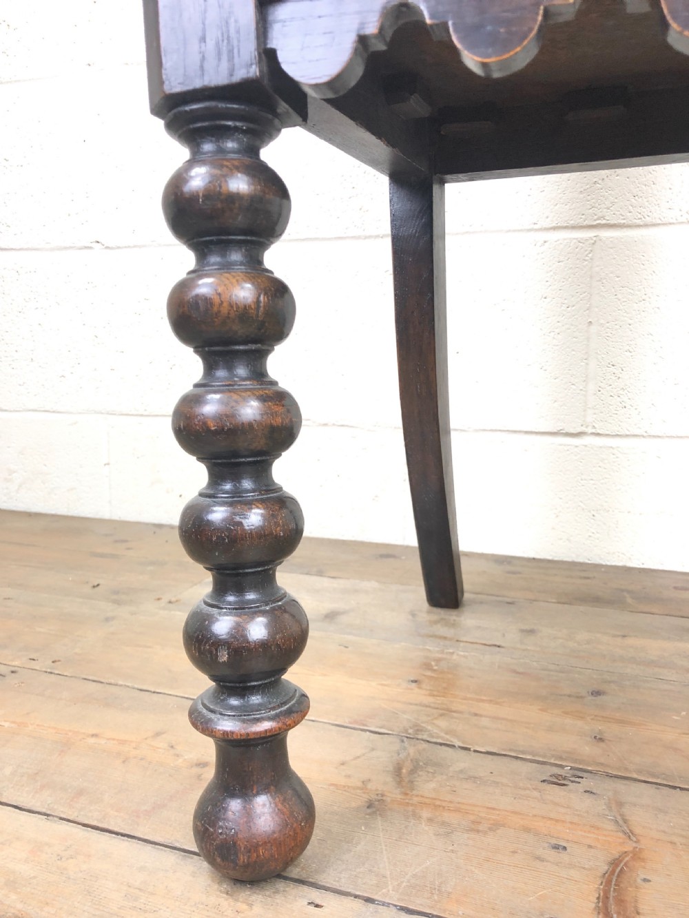 19th Century Carved Oak Hall Chair  View VIII
