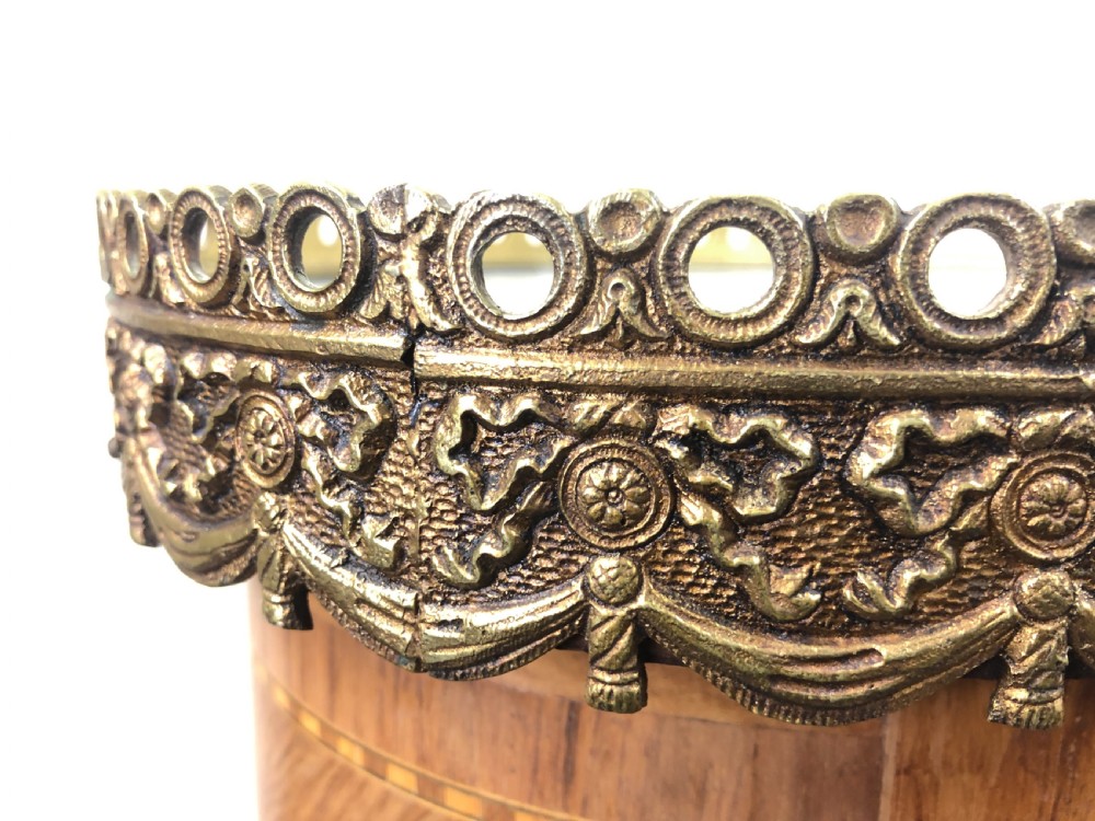 Antique French Kingwood Kidney Shaped Bedside Cabinet View VI