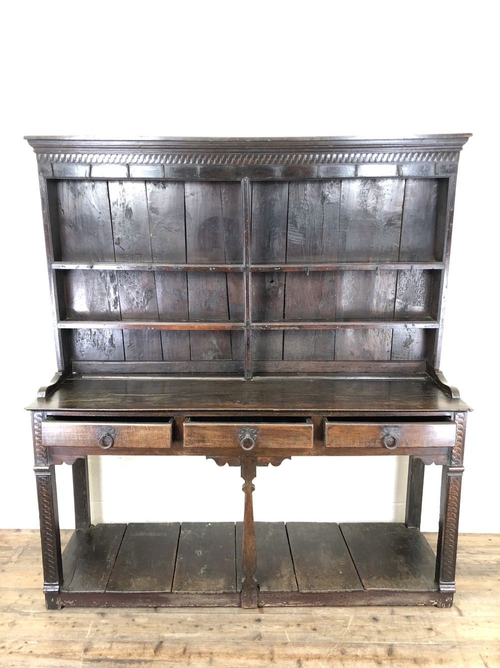Antique 18th Century Welsh Oak Pot Board Dresser