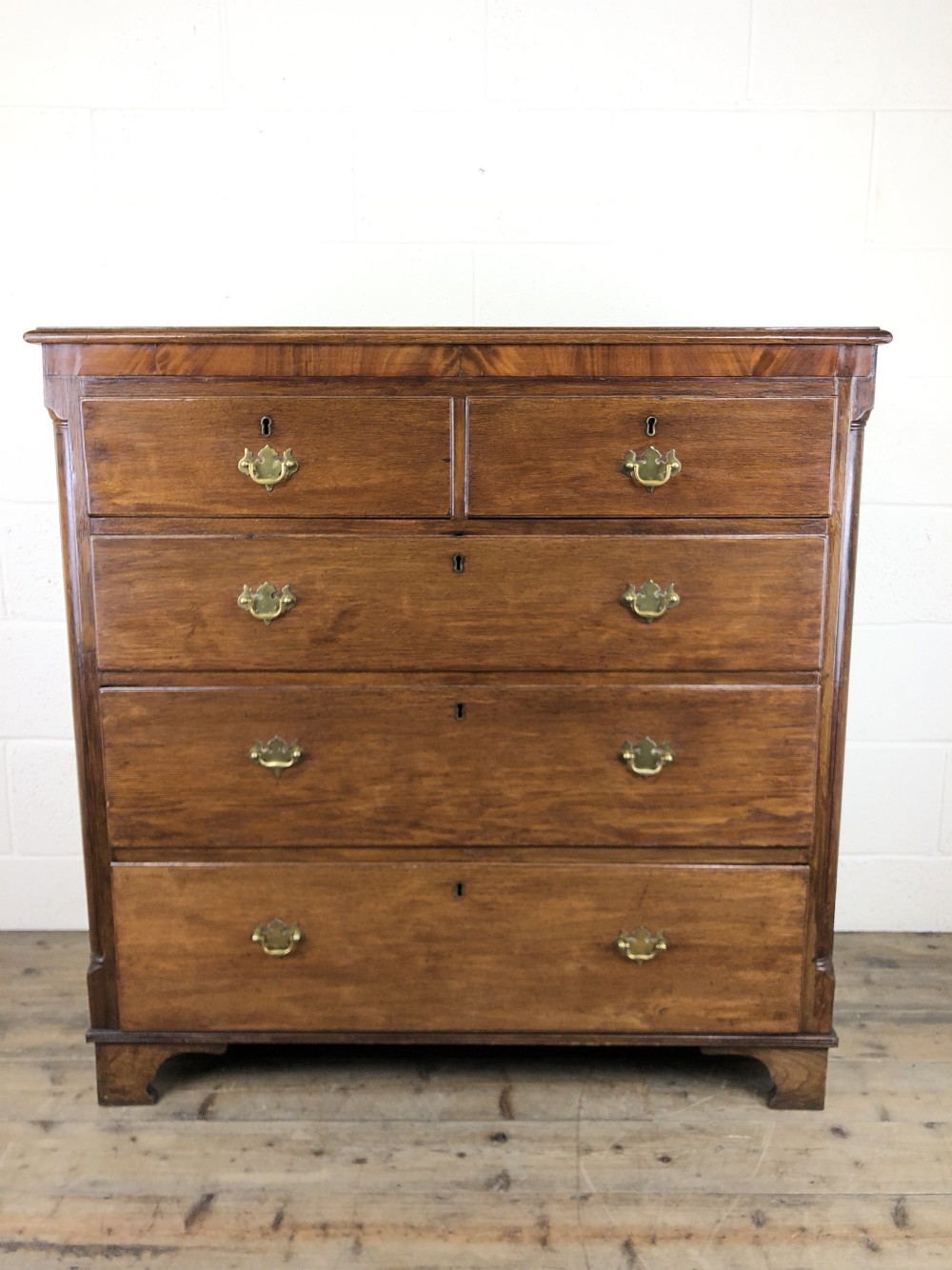 Antique 19th Century Oak & Mahogany Chest of Drawers