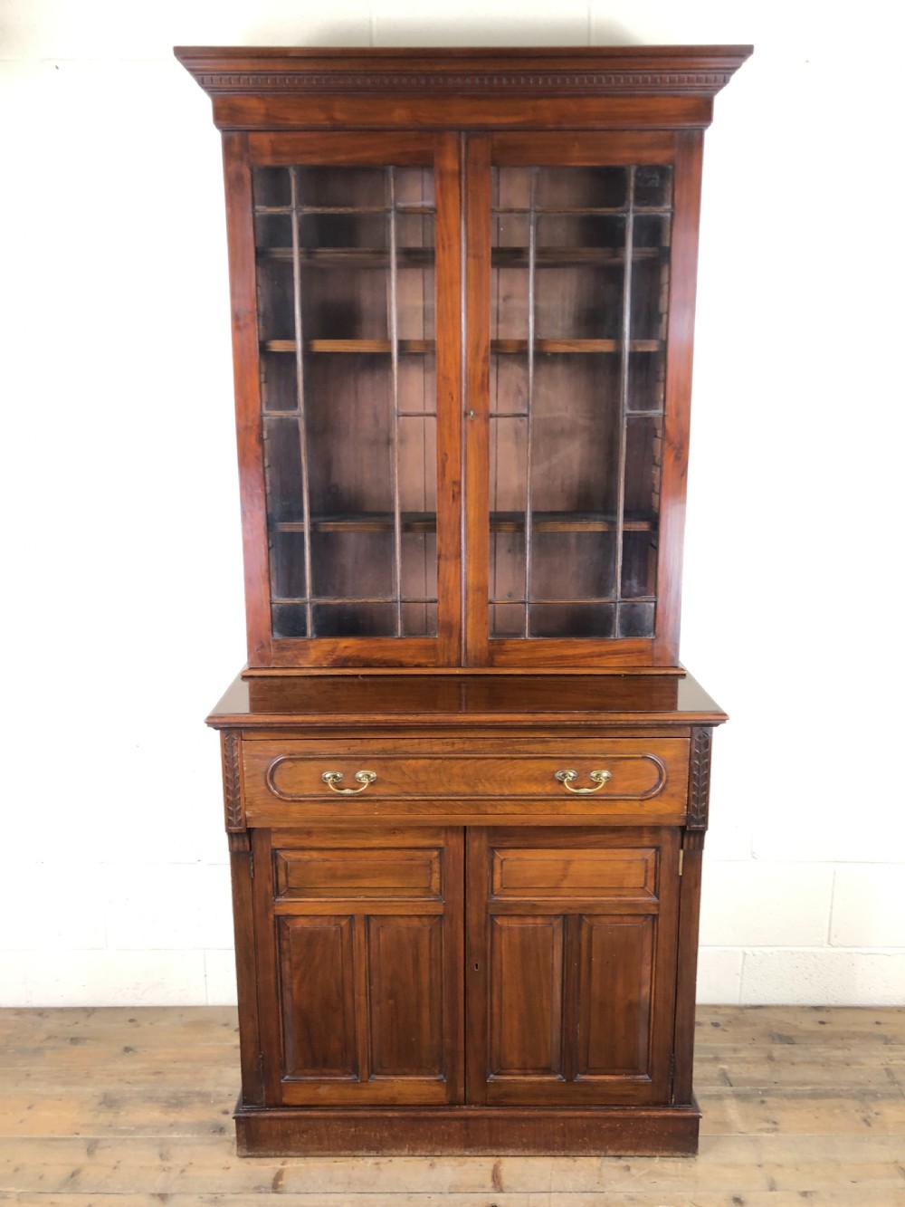 Antique 19th Century Two Stage Mahogany Bookcase  View II