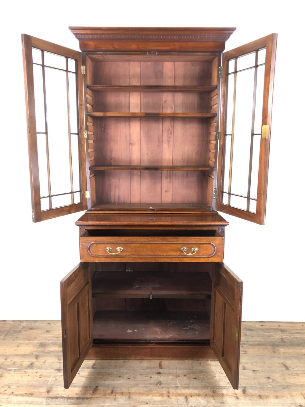 Antique 19th Century Two Stage Mahogany Bookcase  View III