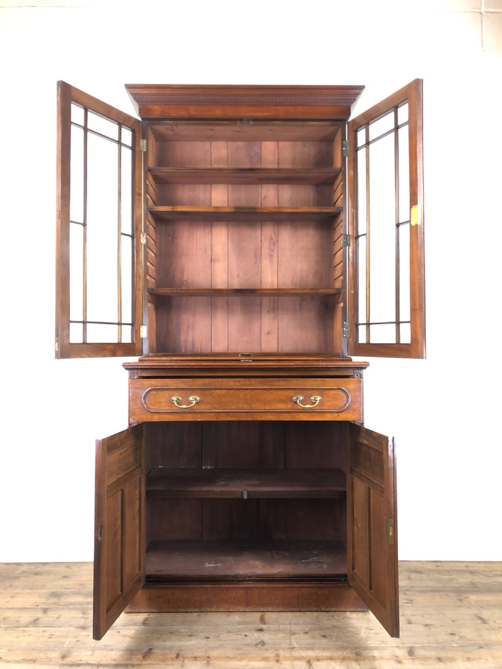 Antique 19th Century Two Stage Mahogany Bookcase  View IV