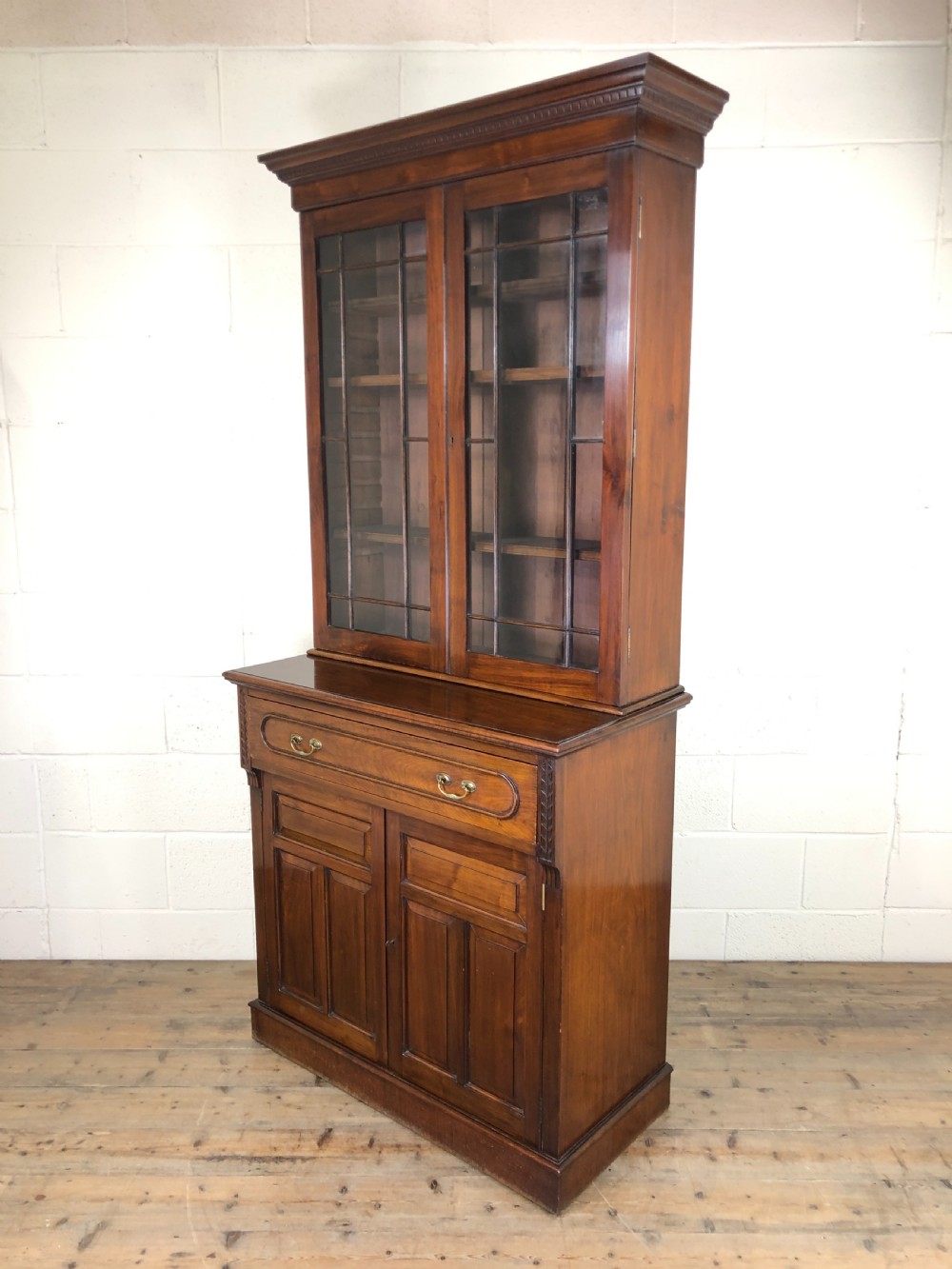 Antique 19th Century Two Stage Mahogany Bookcase  View XV