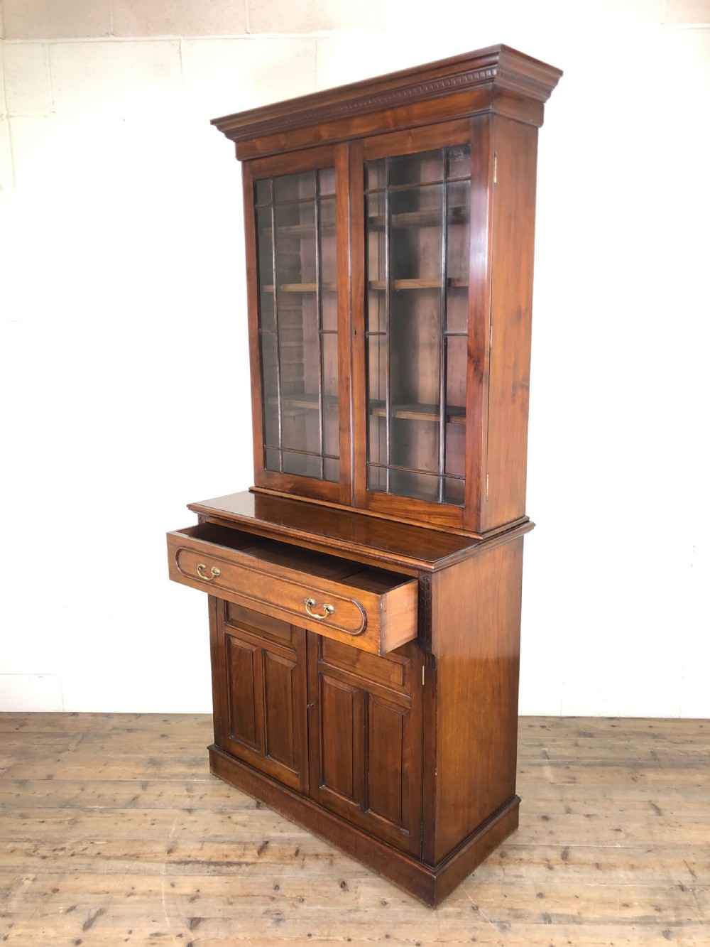 Antique 19th Century Two Stage Mahogany Bookcase  View XVI