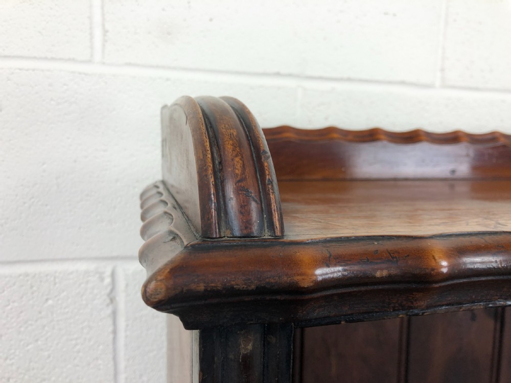 Victorian Walnut Open Bookcase with Gallery Top View V