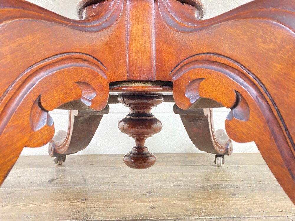 Victorian Mahogany Oval Tilt Top Table View IV