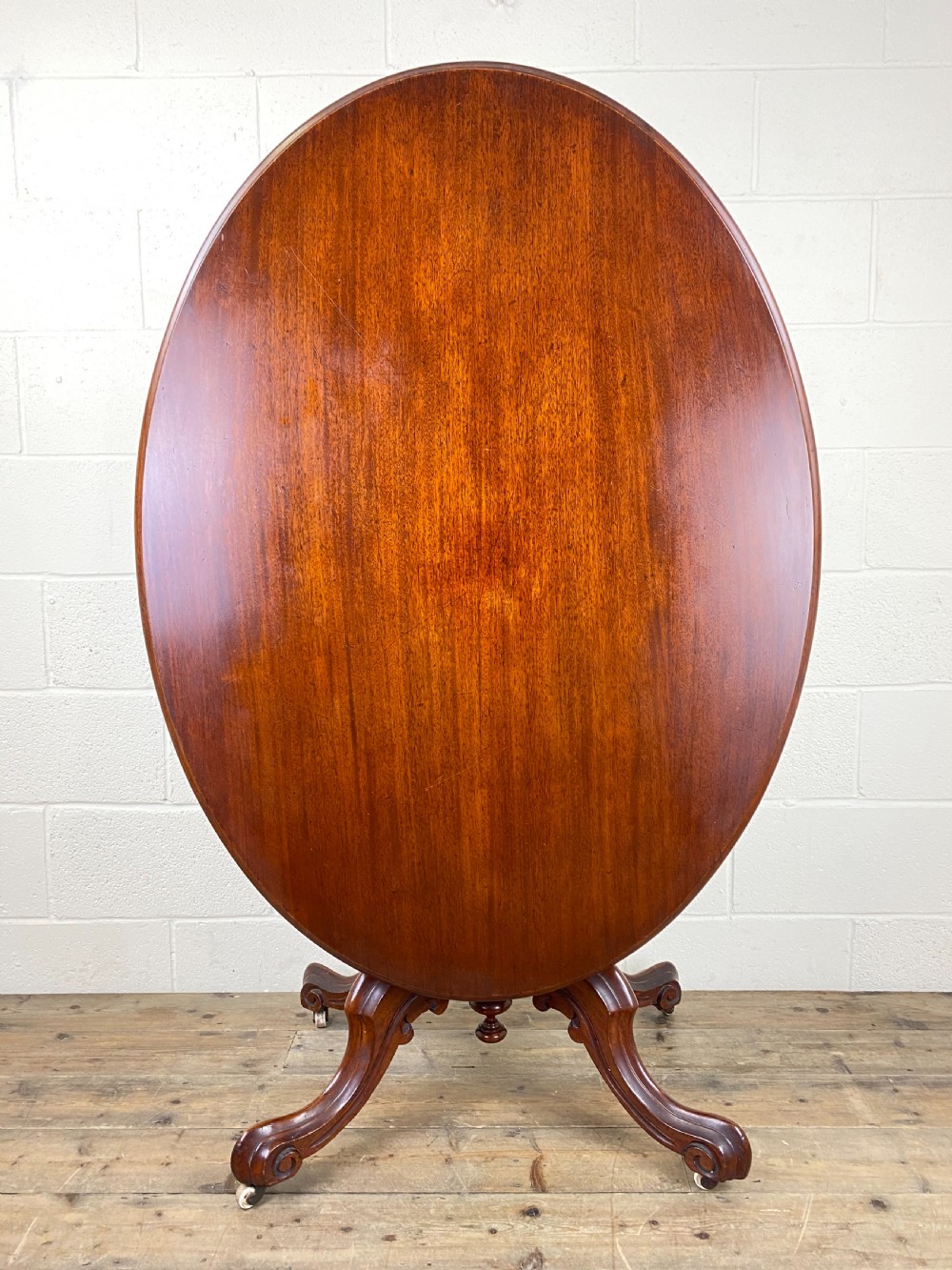 Victorian Mahogany Oval Tilt Top Table View VII