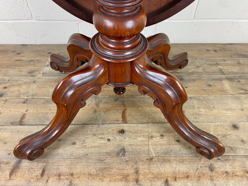 Victorian Mahogany Oval Tilt Top Table View IX