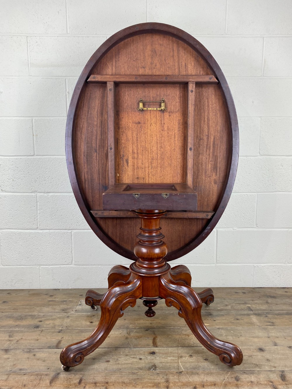 Victorian Mahogany Oval Tilt Top Table View XII