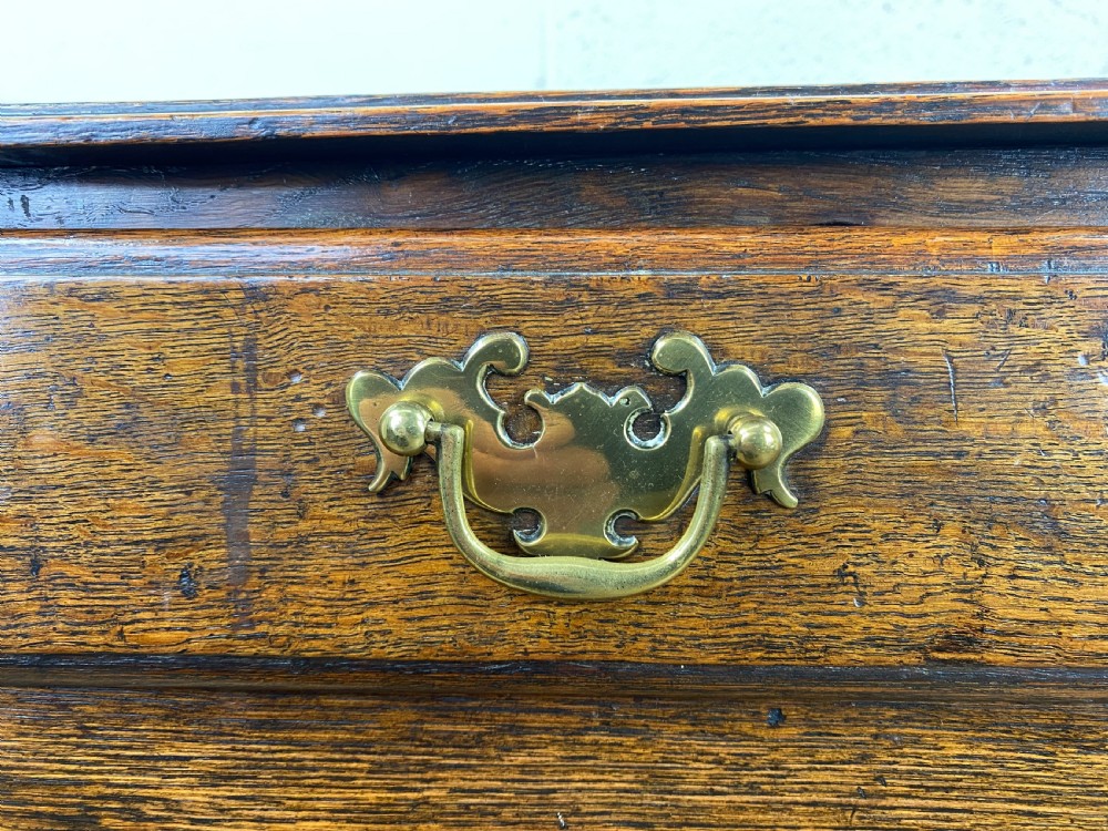 Antique Oak Two Drawer Side Table View III