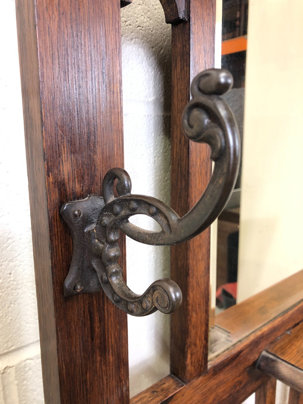 Antique Oak Hat and Coat Hall Stand  View III