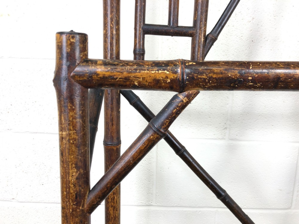 Victorian Antique Bamboo Mirrored Hall Stand View III