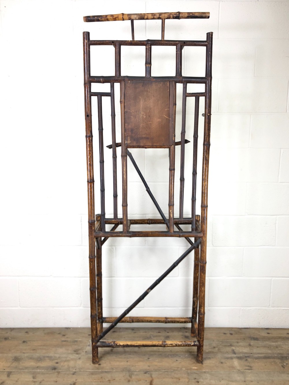 Victorian Antique Bamboo Mirrored Hall Stand View VII