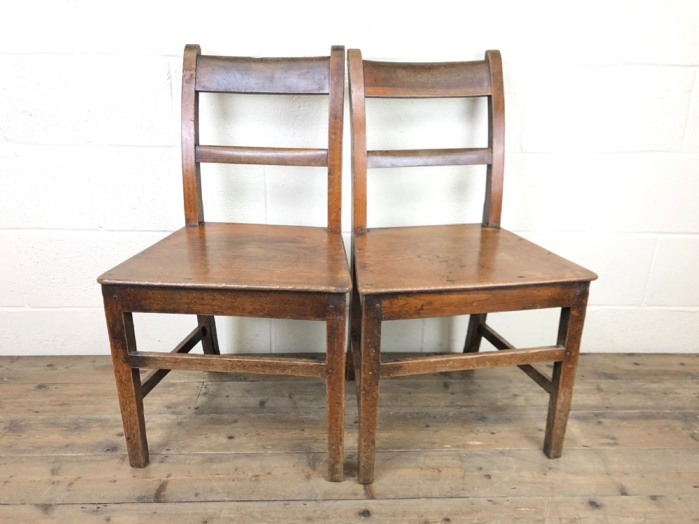 Pair of 19th Century Welsh Oak Farmhouse Chairs