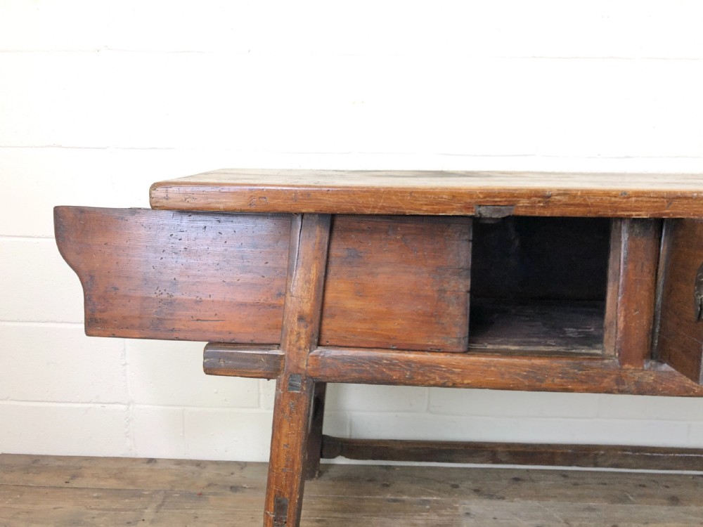 Unusual Oriental Elm Altar Sideboard View VII