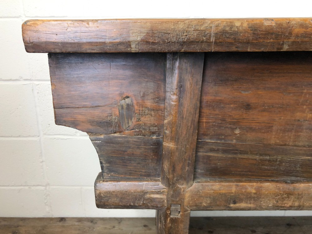 Unusual Oriental Elm Altar Sideboard View XV