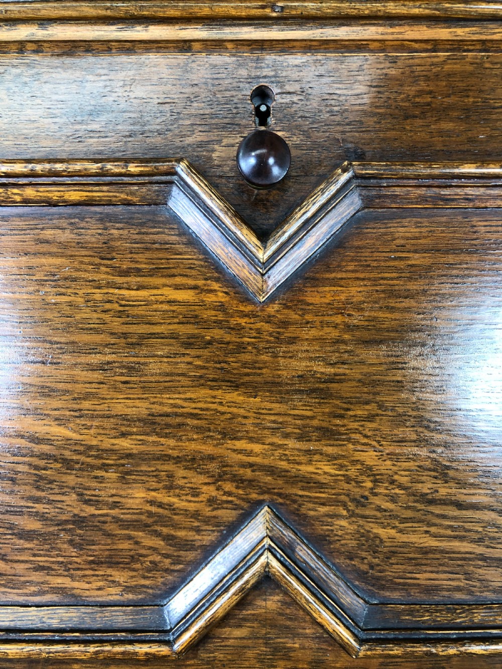 Antique Oak Glazed Bookcase Bureau View VIII