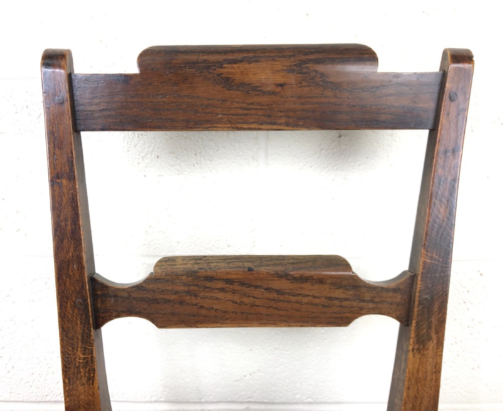 Pair of Welsh Oak Bar Back Farmhouse Chairs  View IV