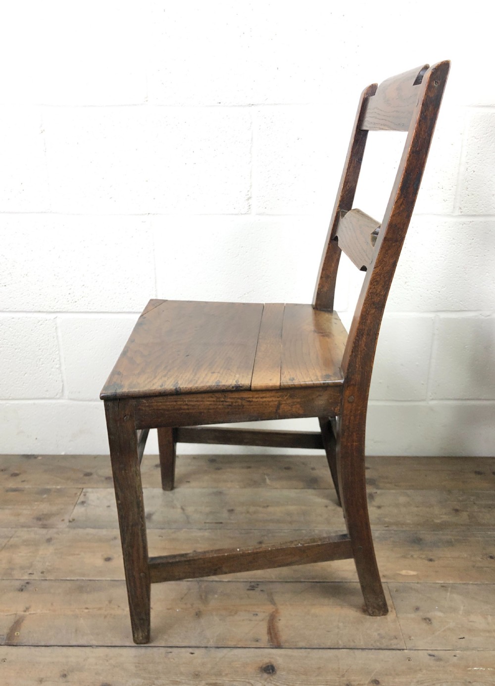 Pair of Welsh Oak Bar Back Farmhouse Chairs  View VII