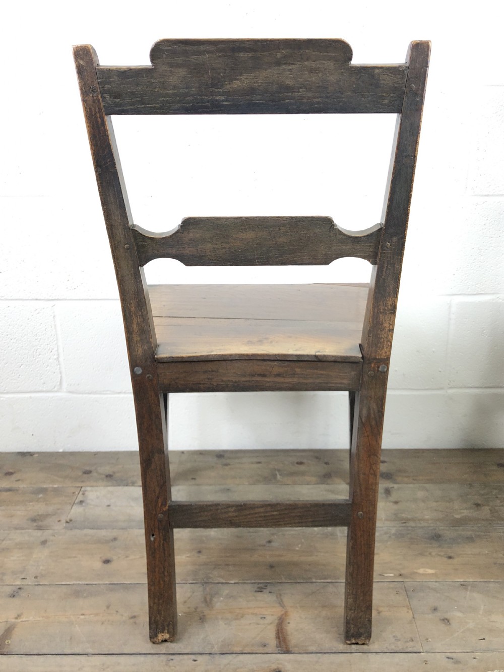 Pair of Welsh Oak Bar Back Farmhouse Chairs  View VIII