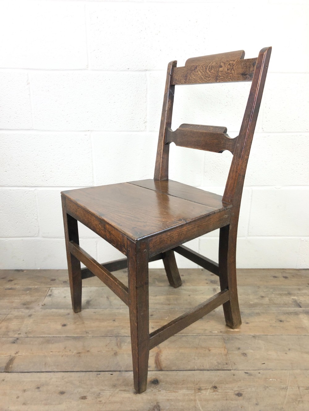 Pair of Welsh Oak Bar Back Farmhouse Chairs  View XII
