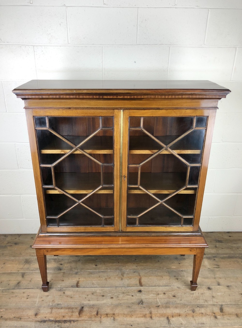 Mahogany Glazed Bookcase or Display Cabinet View II