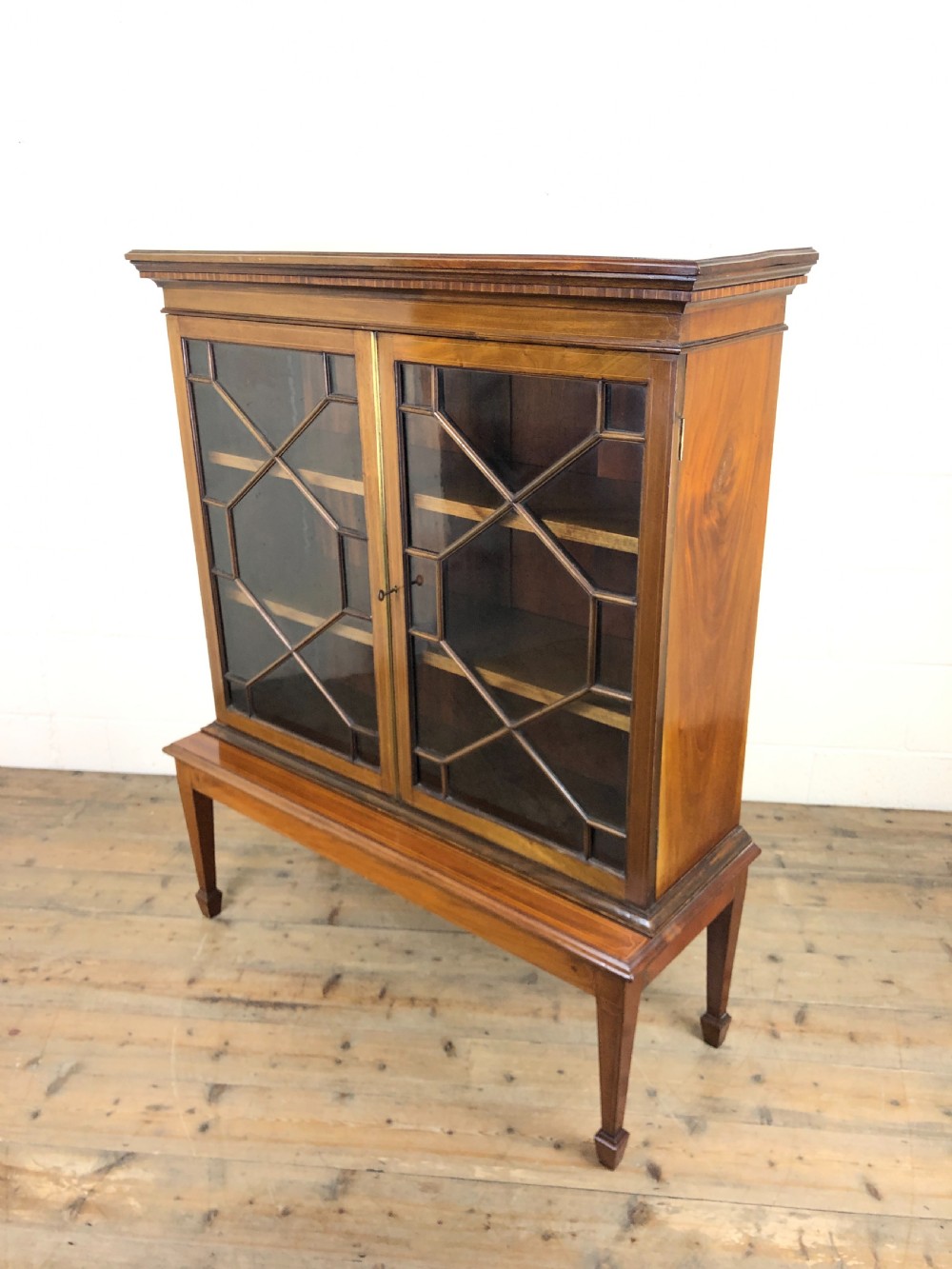 Mahogany Glazed Bookcase or Display Cabinet View XI