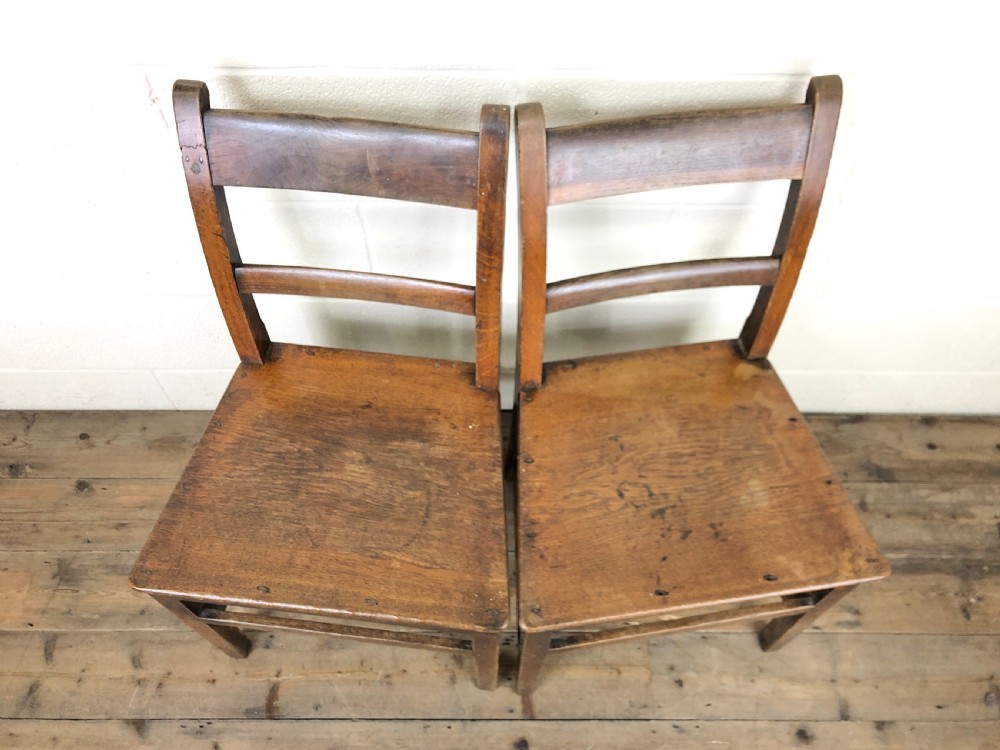 Pair of 19th Century Welsh Oak Farmhouse Chairs View II