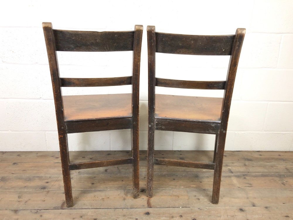 Pair of 19th Century Welsh Oak Farmhouse Chairs View XI