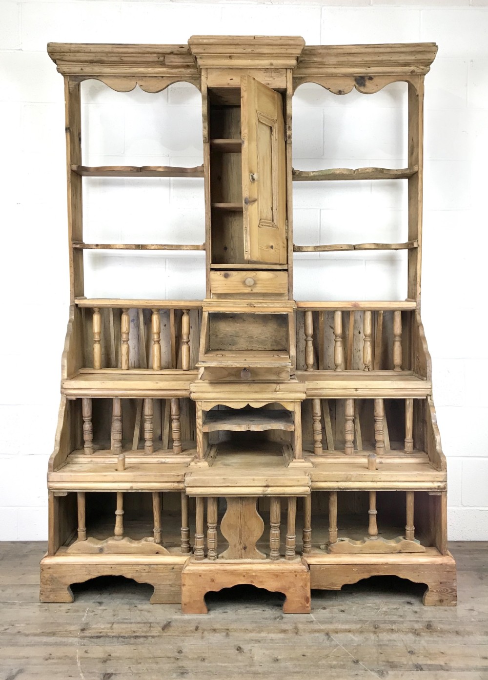 Unusual Victorian Antique Pine Chicken Coop Dresser View II