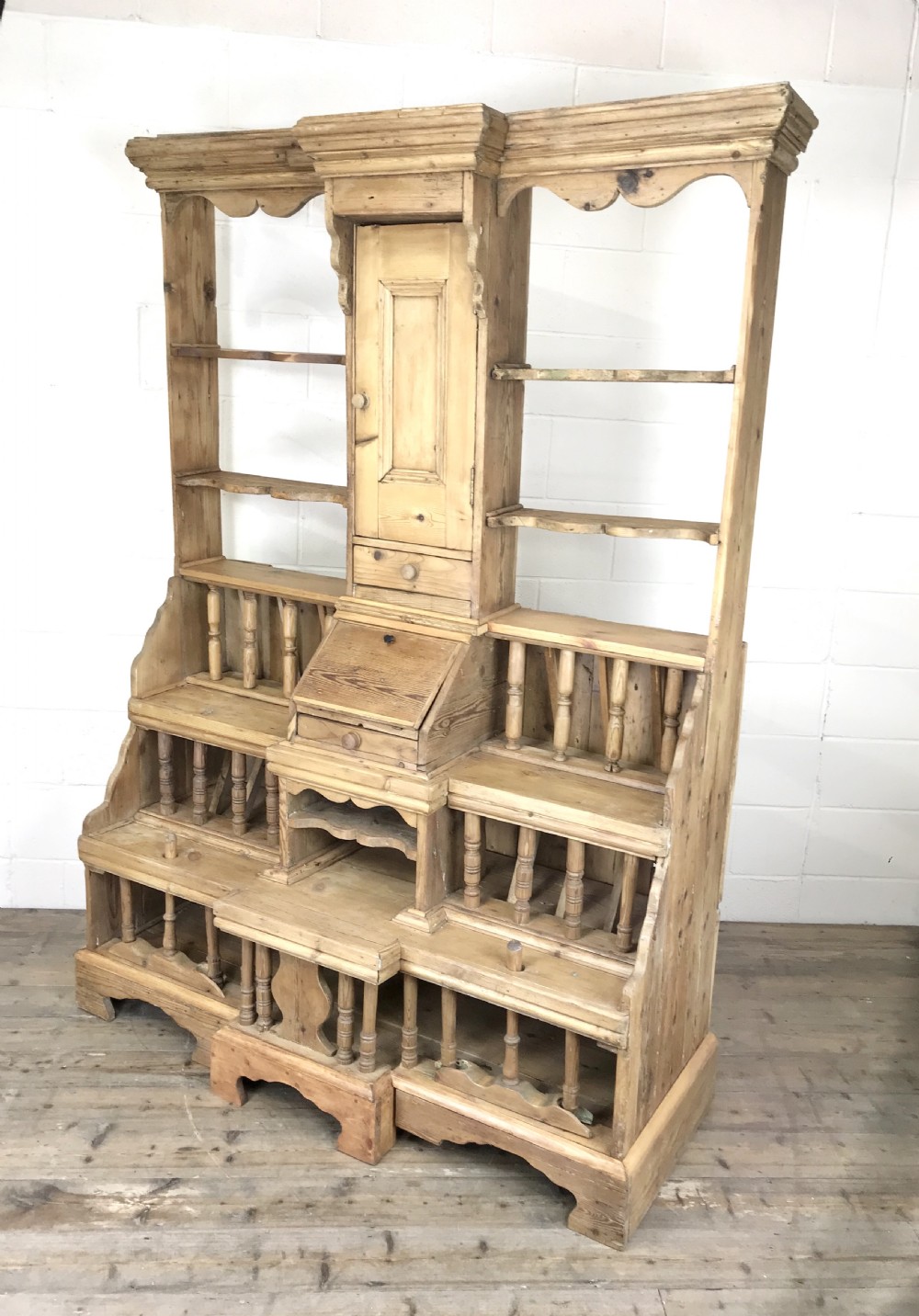 Unusual Victorian Antique Pine Chicken Coop Dresser View IX