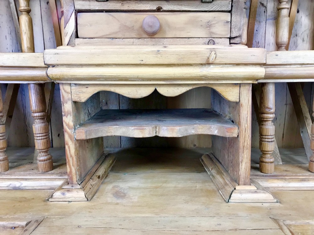 Unusual Victorian Antique Pine Chicken Coop Dresser View XI
