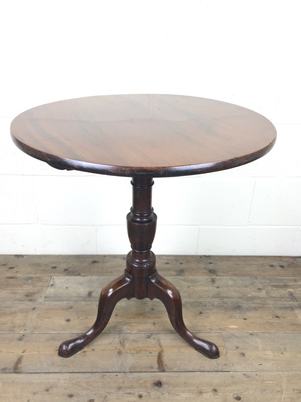 19th Century Mahogany Tilt Top Tripod Table