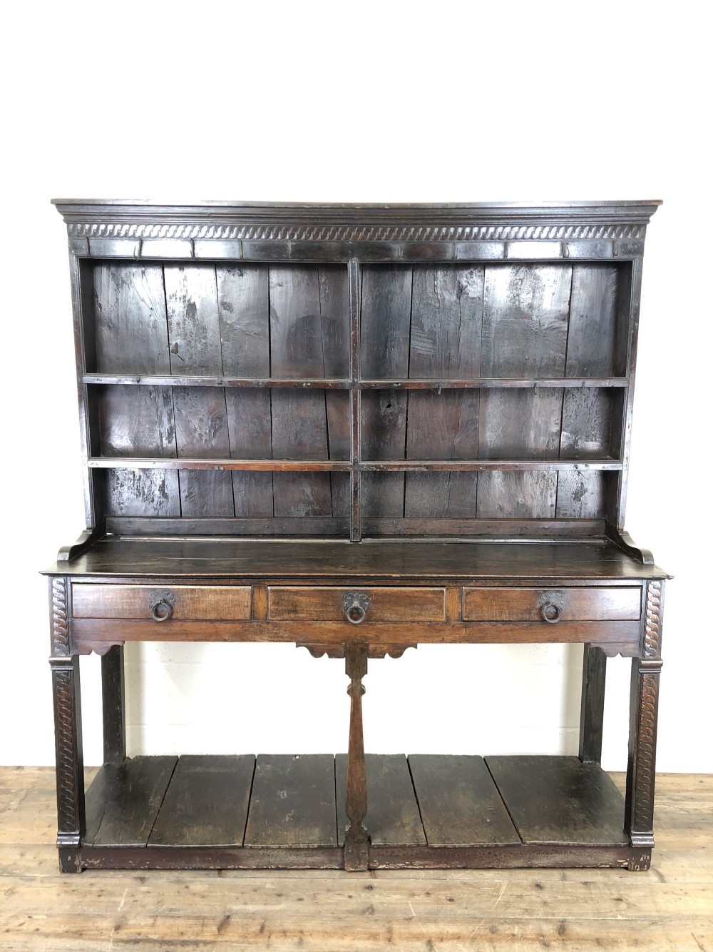 Antique 18th Century Welsh Oak Pot Board Dresser