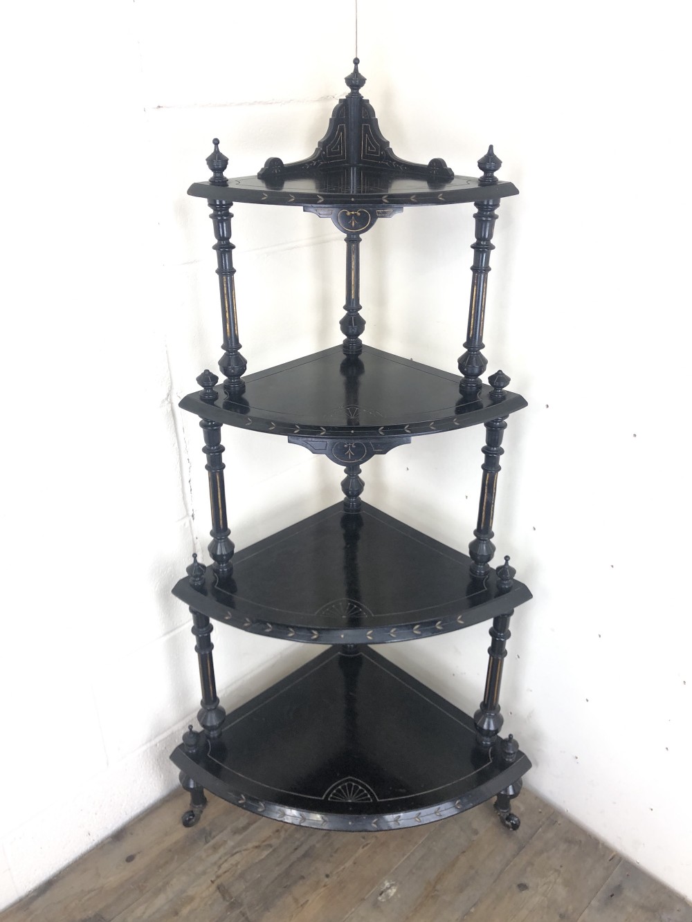 Victorian Ebonised Corner What Not