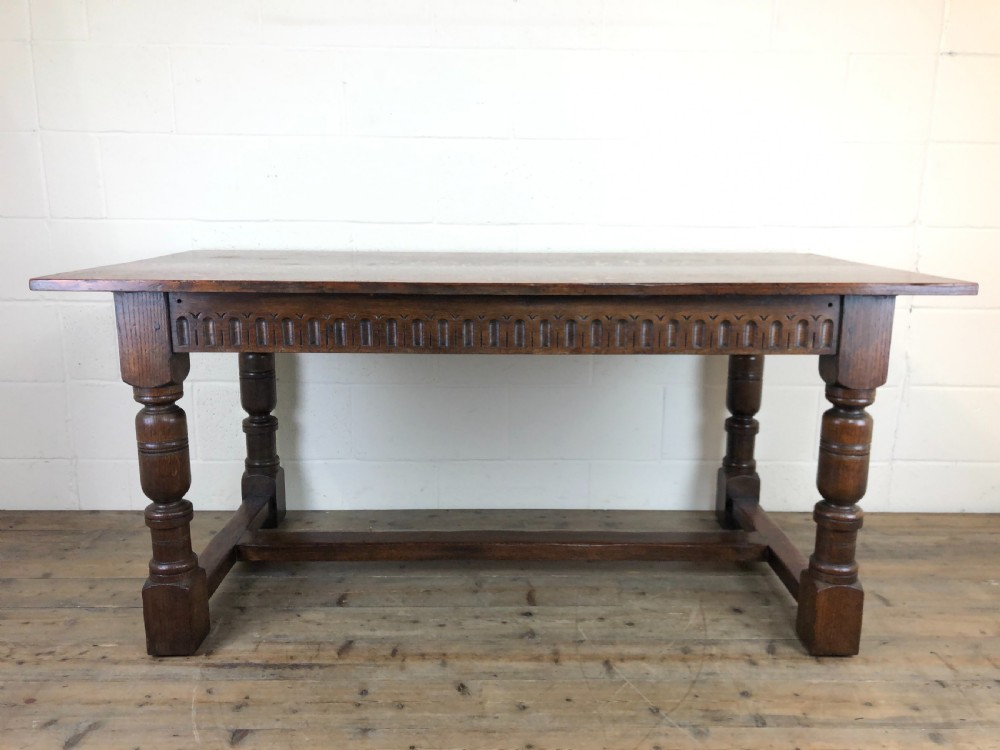 Early 20th Century Antique Oak Refectory Table