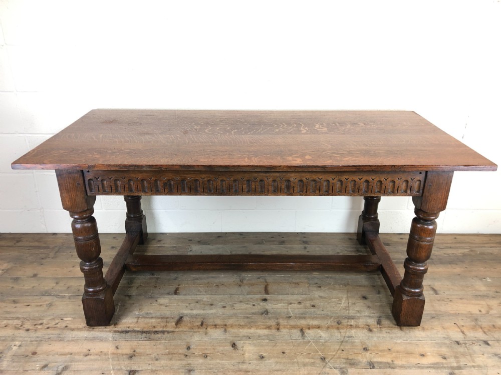Early 20th Century Antique Oak Refectory Table View II