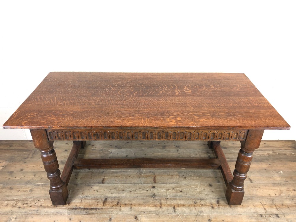 Early 20th Century Antique Oak Refectory Table View III