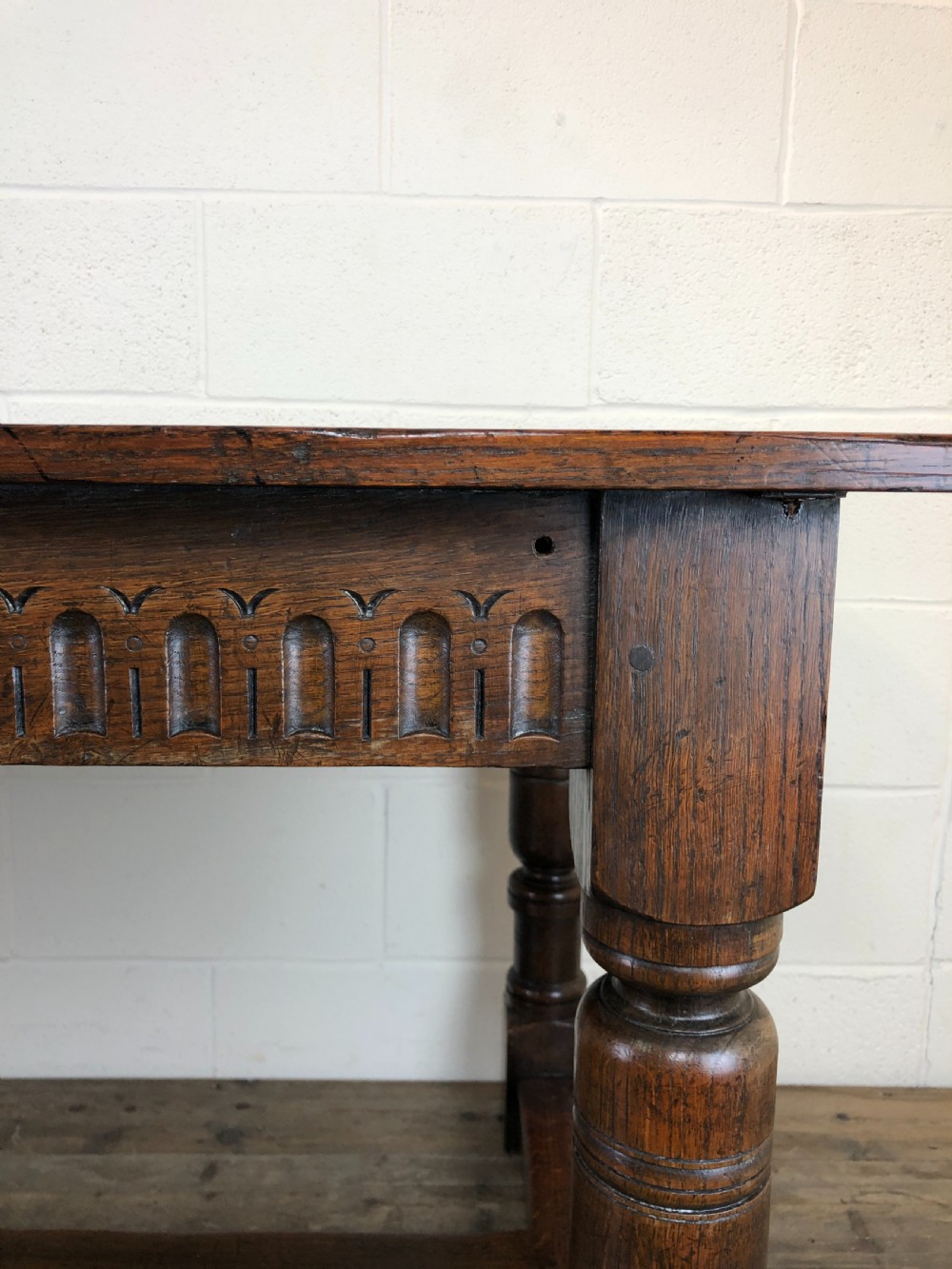 Early 20th Century Antique Oak Refectory Table View VI