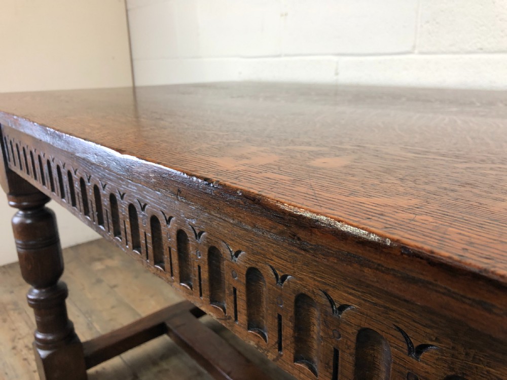 Early 20th Century Antique Oak Refectory Table View VII
