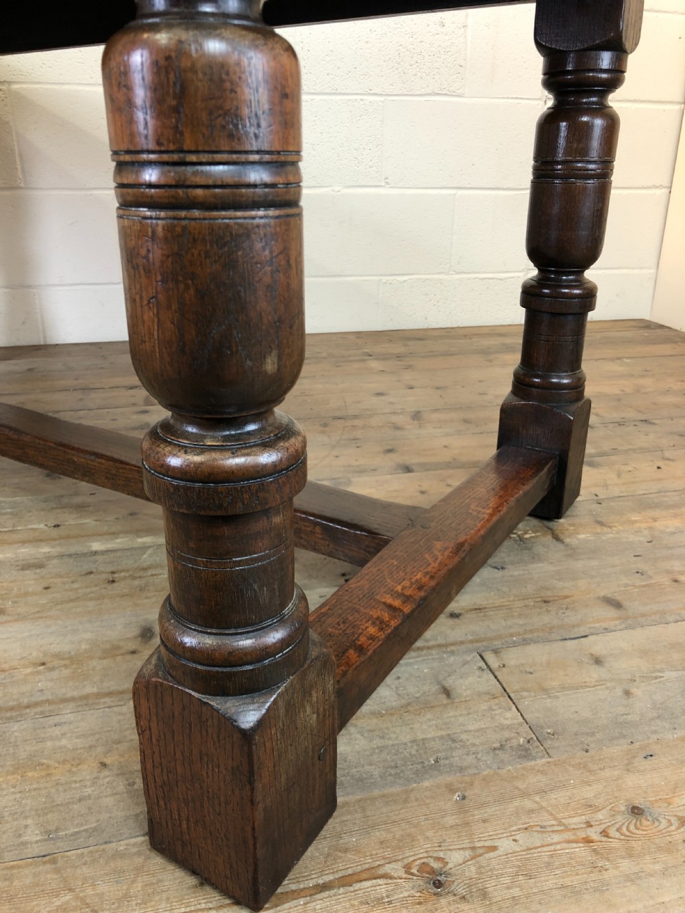 Early 20th Century Antique Oak Refectory Table View XV