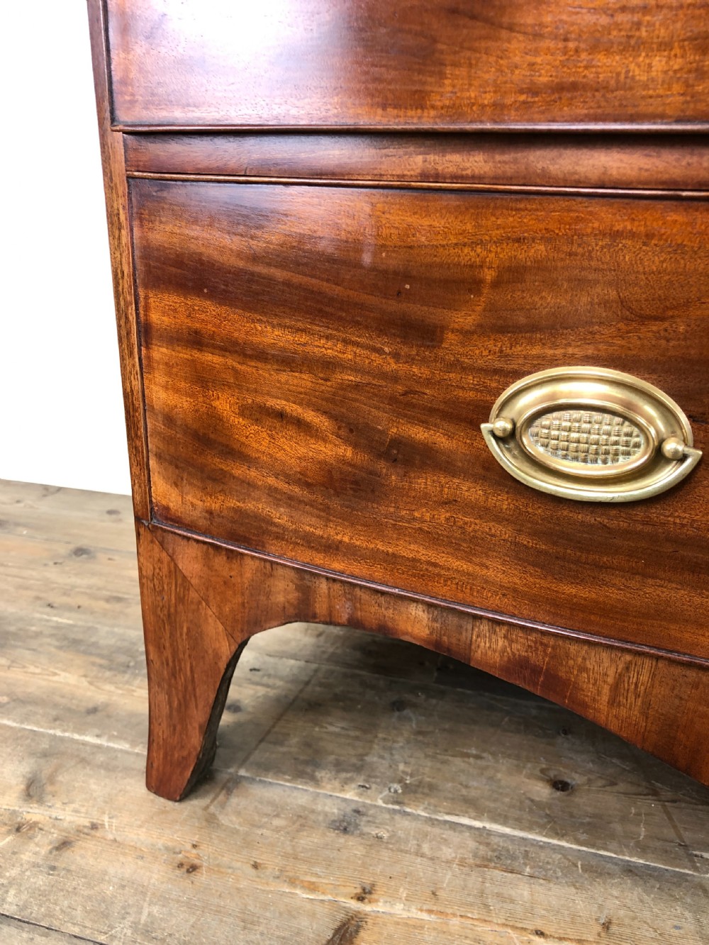 19th Century Mahogany Bow Front Chest of Drawers View VIII